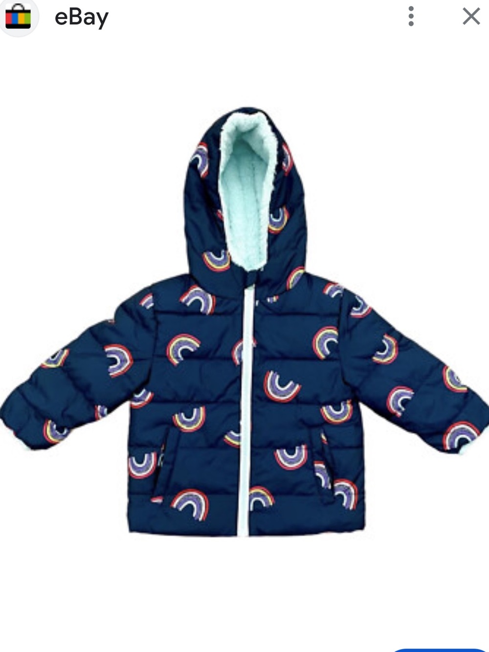 Swiss TechNavy Rainbow Hoodie Puffer Jacket